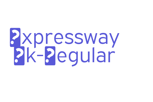 Expressway Bk-Regular Font