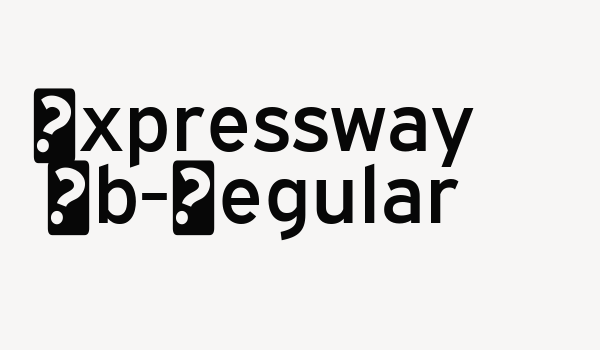 Expressway Sb-Regular Font