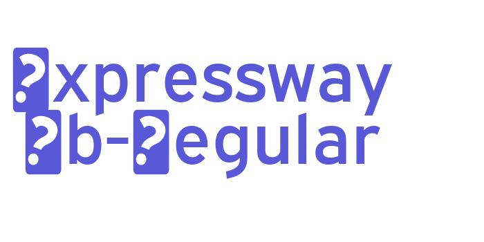 Expressway Sb-Regular Font