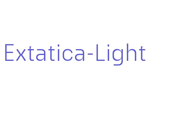 Extatica-Light Font