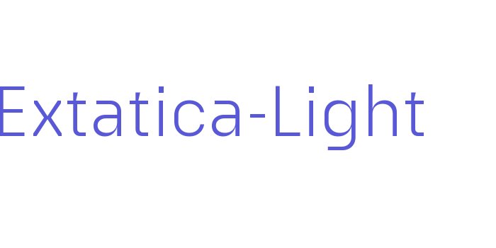 Extatica-Light Font