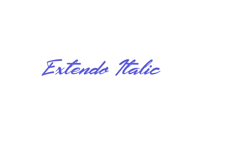 Extendo Italic Font