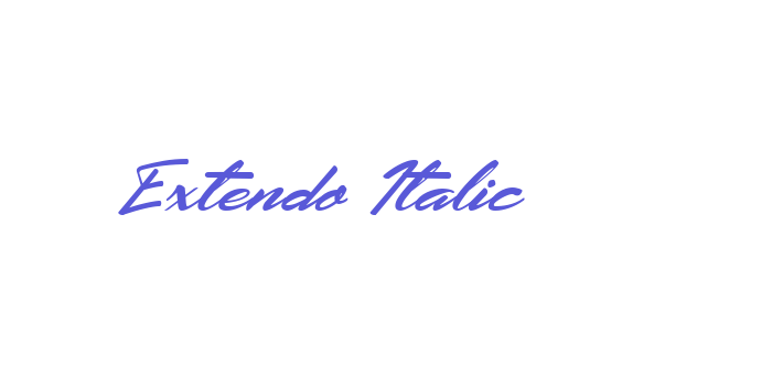 Extendo Italic Font Download