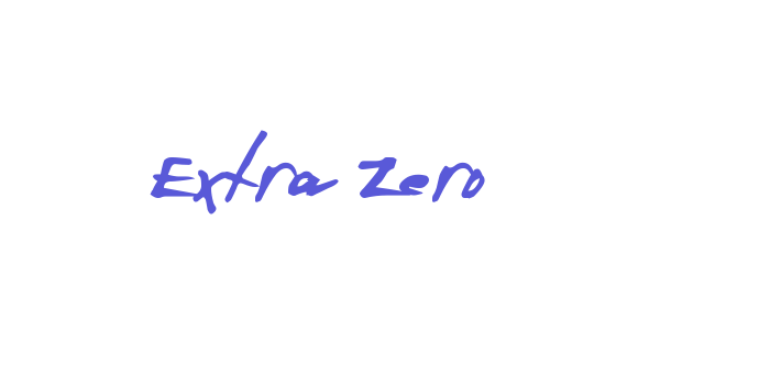 Extra Zero Font Download