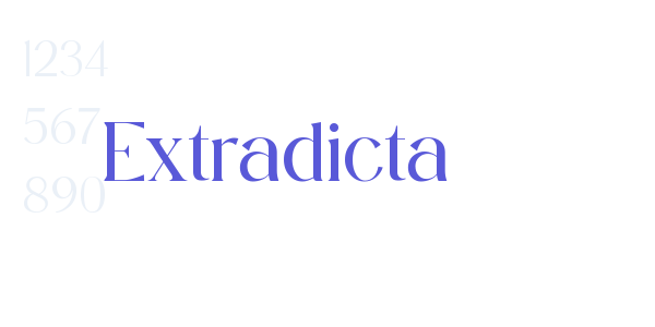 Extradicta font free