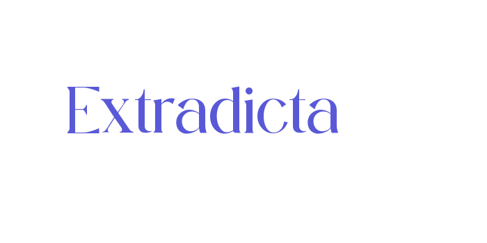 Extradicta Font