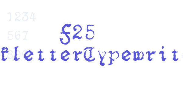 F25 BlackletterTypewriter font free