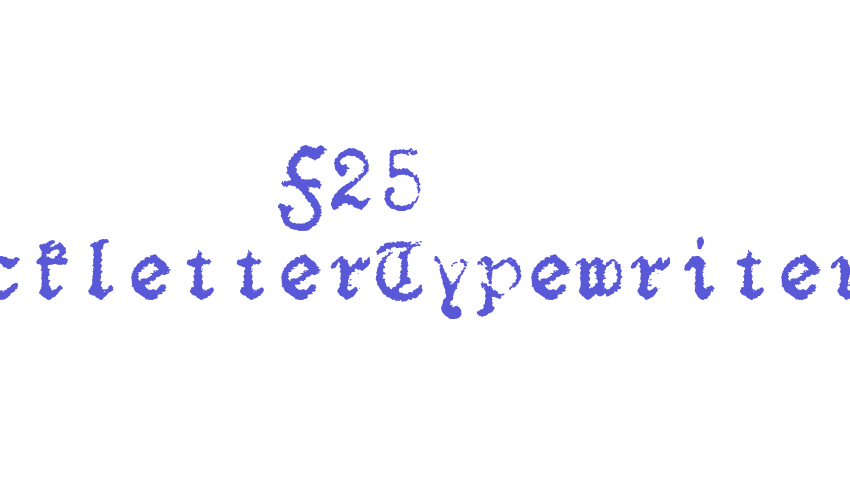 F25 BlackletterTypewriter Font Download