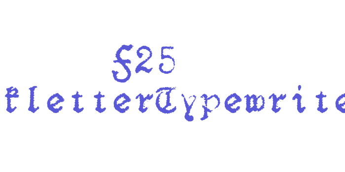 F25 BlackletterTypewriter Font Download