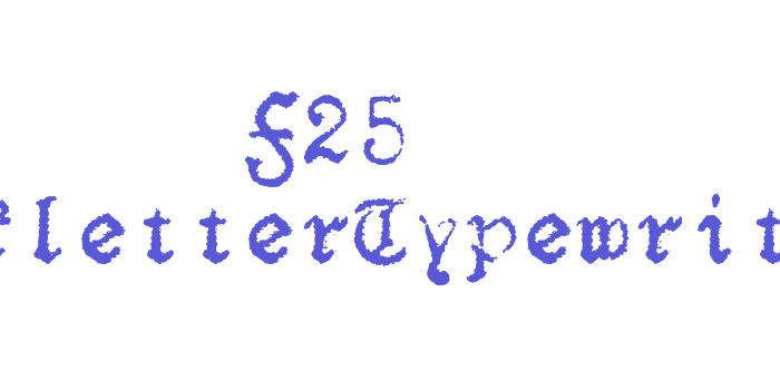 F25 BlackletterTypewriter Font