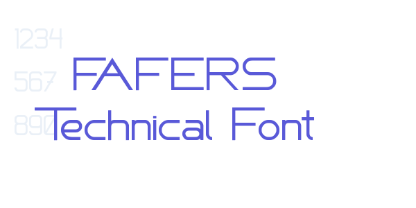 FAFERS Technical Font font free