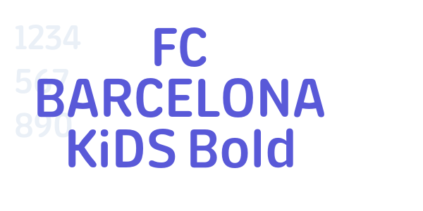 FC BARCELONA KIDS Bold font free