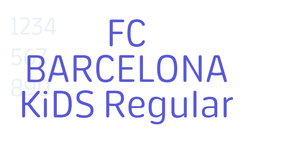 FC BARCELONA KIDS Regular font free