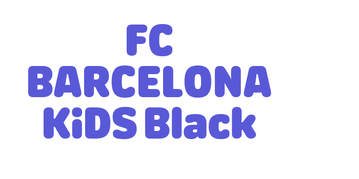 FC BARCELONA KIDS Black Font Download