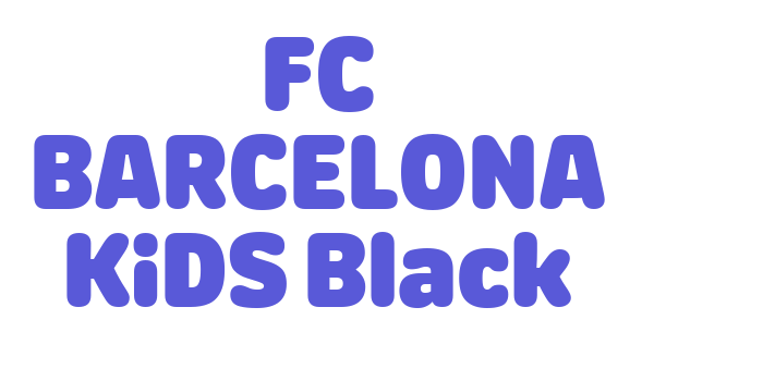 FC BARCELONA KIDS Black Font