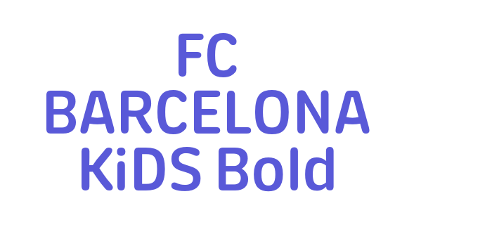 FC BARCELONA KIDS Bold Font Download