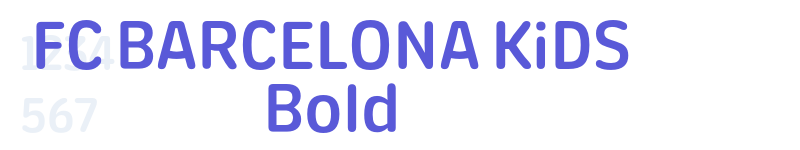FC BARCELONA KIDS Bold-related font