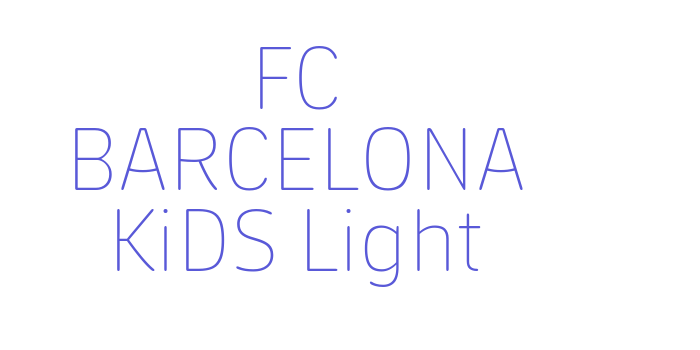 FC BARCELONA KIDS Light Font Download