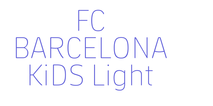 FC BARCELONA KIDS Light Font