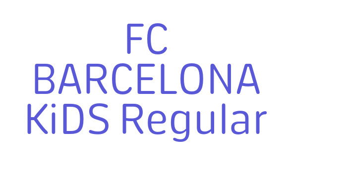 FC BARCELONA KIDS Regular Font Download