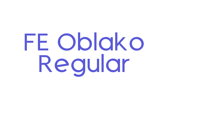 FE Oblako Regular Font Download