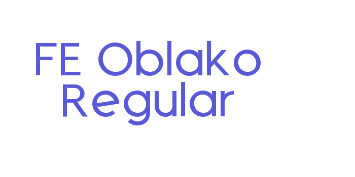 FE Oblako Regular Font Download