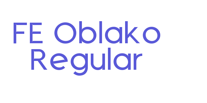 FE Oblako Regular Font