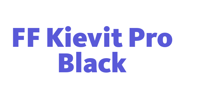 FF Kievit Pro Black Font Download