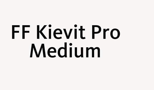 FF Kievit Pro Medium Font