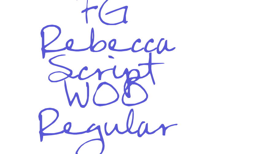 FG Rebecca Script W00 Regular Font