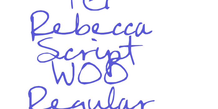 FG Rebecca Script W00 Regular Font Download