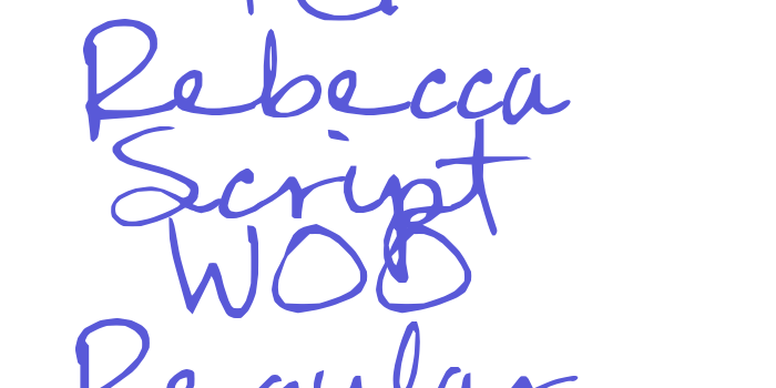 FG Rebecca Script W00 Regular Font