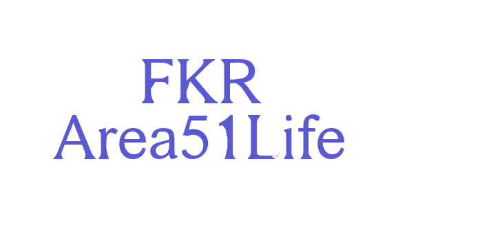 FKR Area51Life Font Download