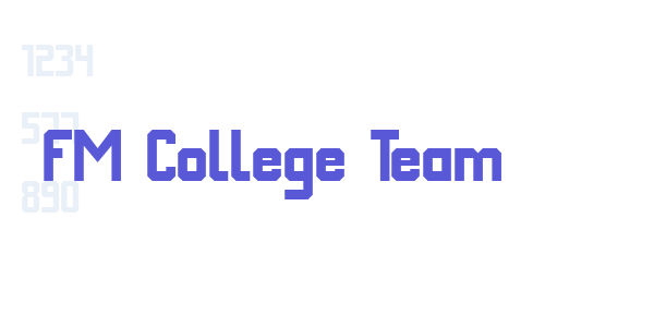 FM College Team font free