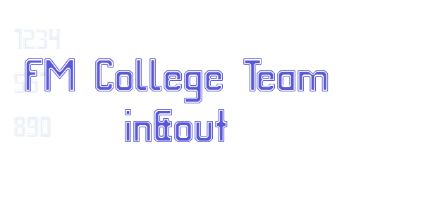 FM College Team in&out font free