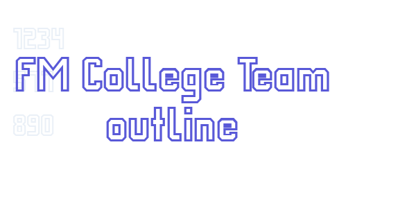 FM College Team outline font free