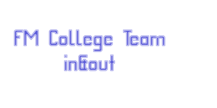 FM College Team in&out Font Download