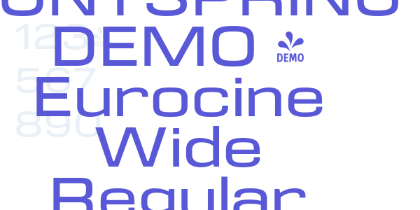 FONTSPRING DEMO – Eurocine Wide Regular font free