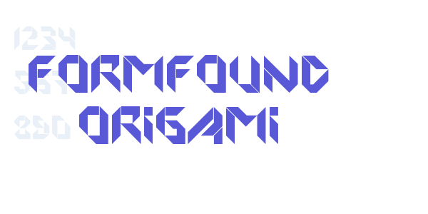 FORMFOUND Origami font free