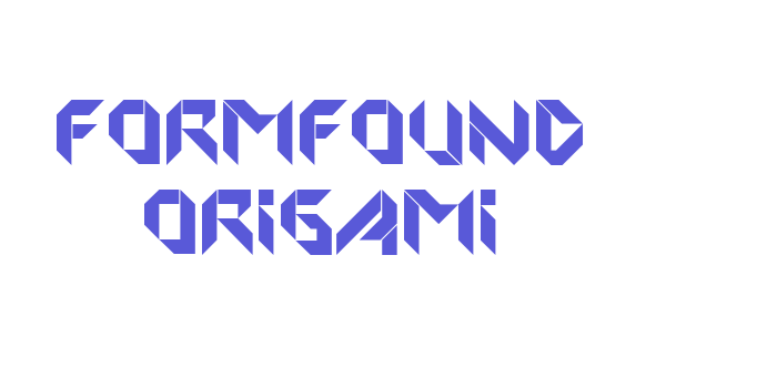 FORMFOUND Origami Font Download