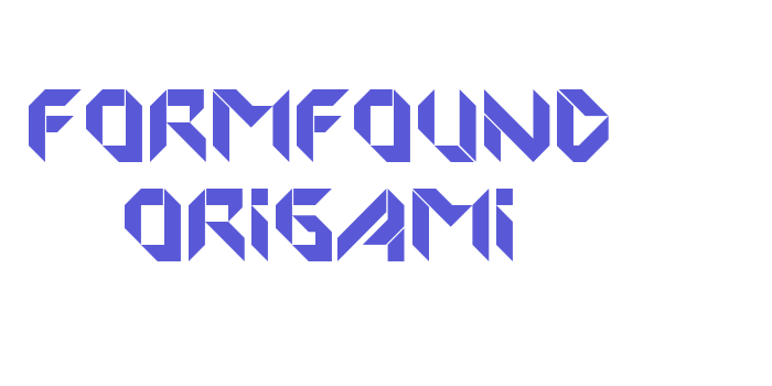 FORMFOUND Origami Font