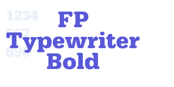 FP Typewriter Bold font free