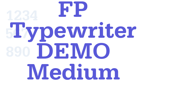 FP Typewriter DEMO Medium font free