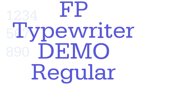 FP Typewriter DEMO Regular font free