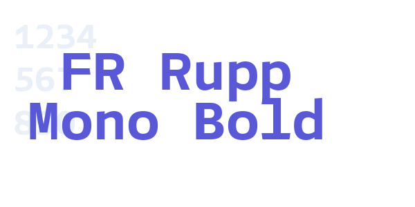 FR Rupp Mono Bold font free