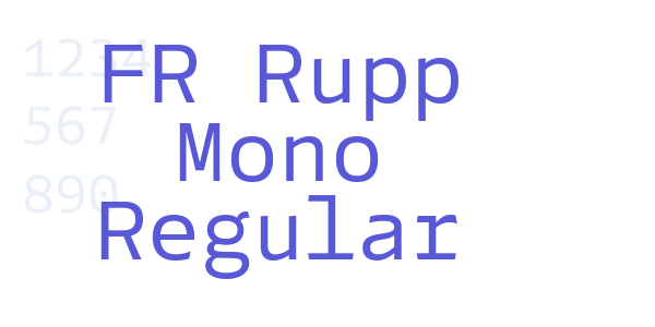 FR Rupp Mono Regular font free