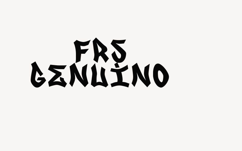 FRS GENUINO Font