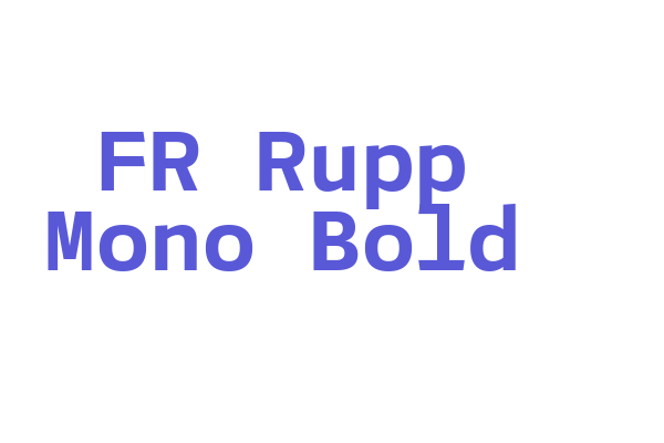 FR Rupp Mono Bold Font