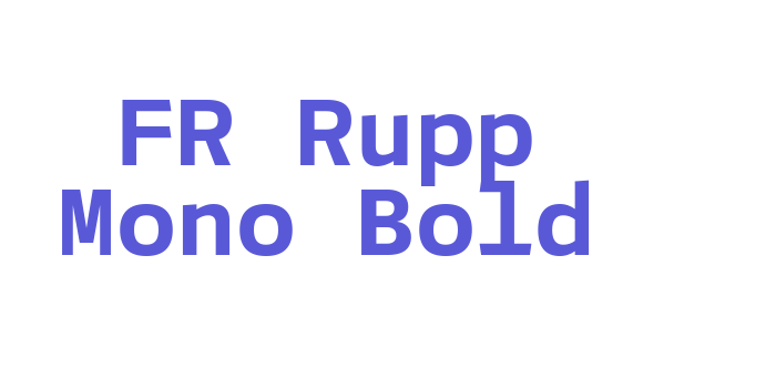 FR Rupp Mono Bold Font Download