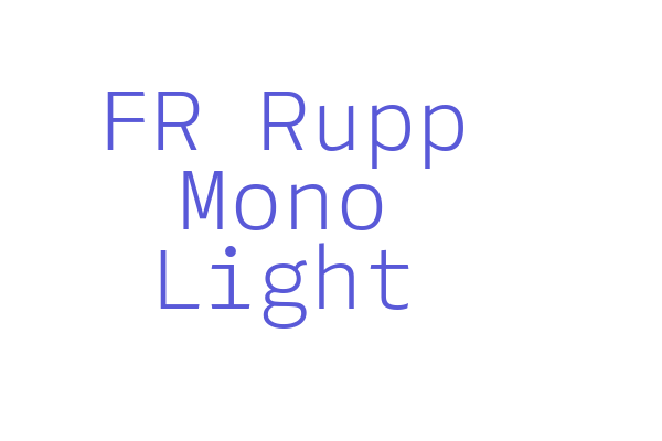 FR Rupp Mono Light Font